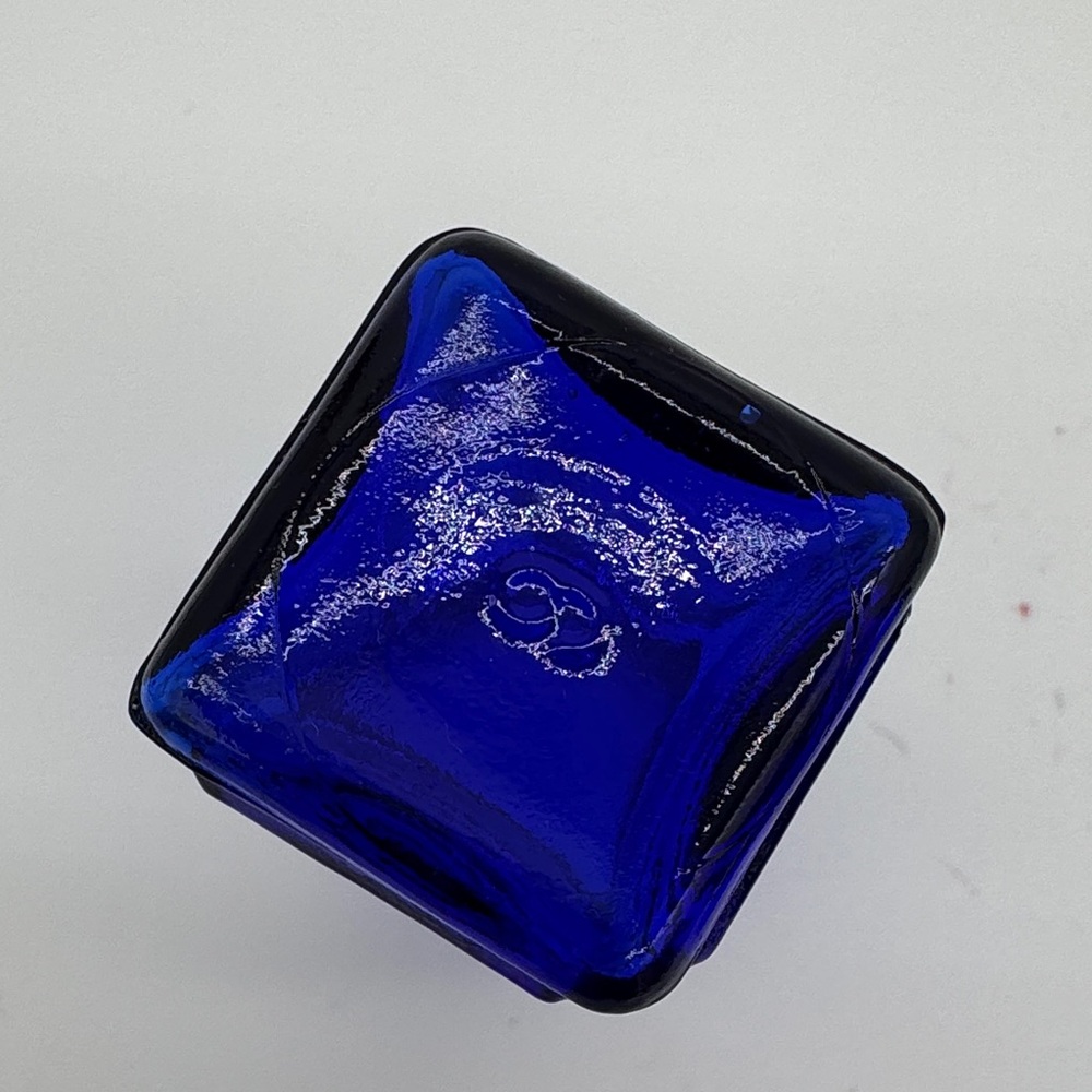 Vintage Cobalt Blue Glass Bottles Poison & Ink Well Pair - Picture 3 of 7